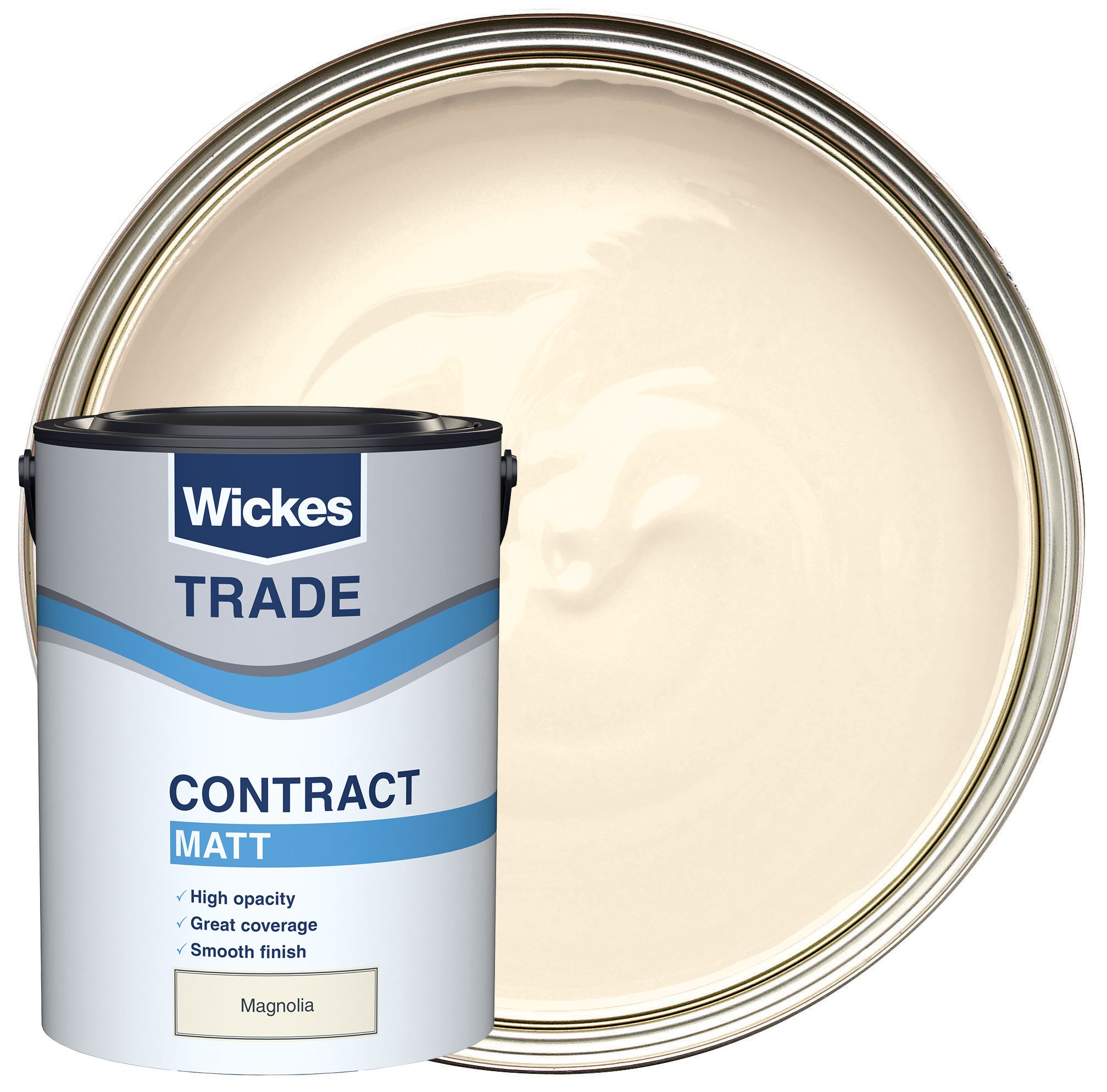 Image of Wickes Trade Contract Matt Emulsion Paint - Magnolia - 5L