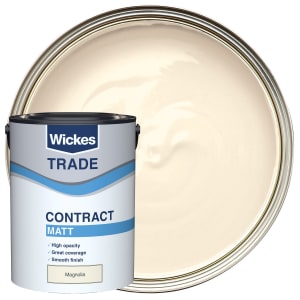 Wickes Trade Contract Matt Emulsion Paint - Magnolia - 5L