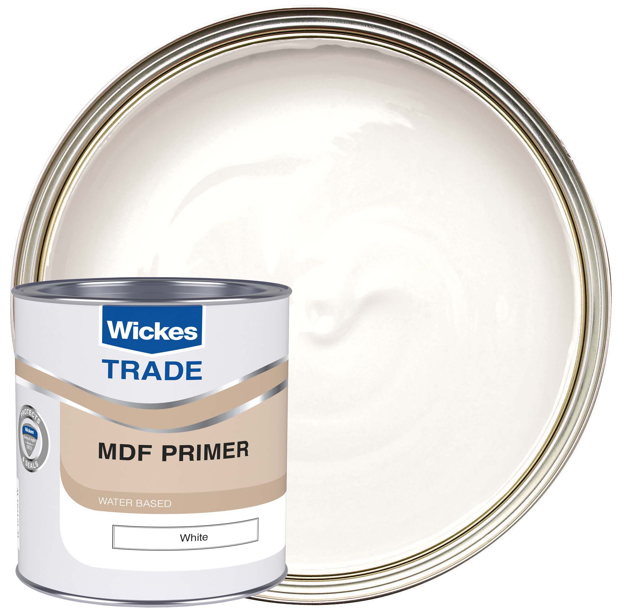 Image of Wickes Trade MDF Primer - White - 1L