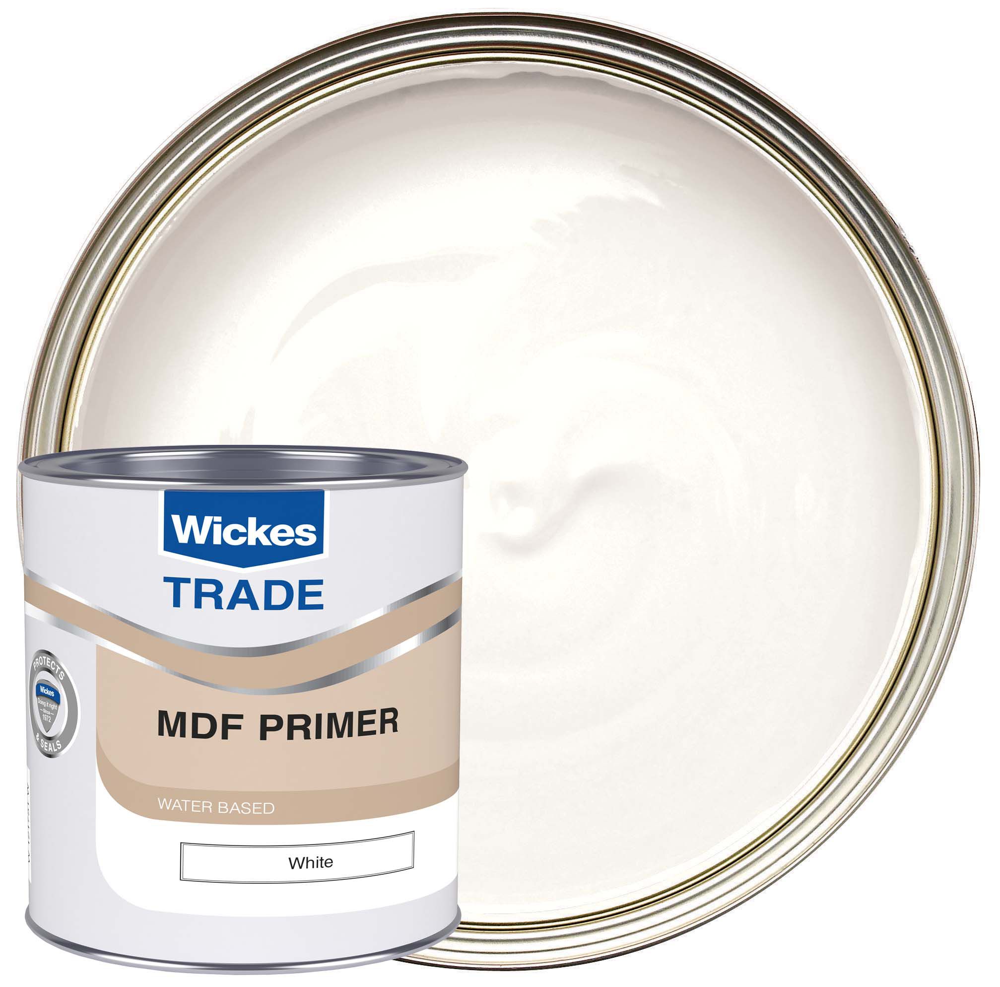 Wickes Trade MDF Primer Paint - White - 1L