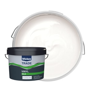 Wickes Trade Vinyl Silk Emulsion Paint - Pure Brilliant White 10L