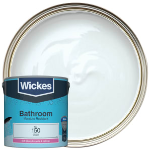 Wickes Bathroom Soft Sheen Emulsion Paint - Cloud No.150 - 2.5L
