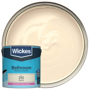 Wickes Magnolia - No. 310 Bathroom Soft Sheen Emulsion Paint - 2.5L