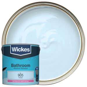 Wickes Powder - No. 905 Bathroom Soft Sheen Emulsion Paint - 2.5L