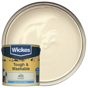 Wickes Tough & Washable Matt Emulsion Paint - Champagne No.405 - 2.5L