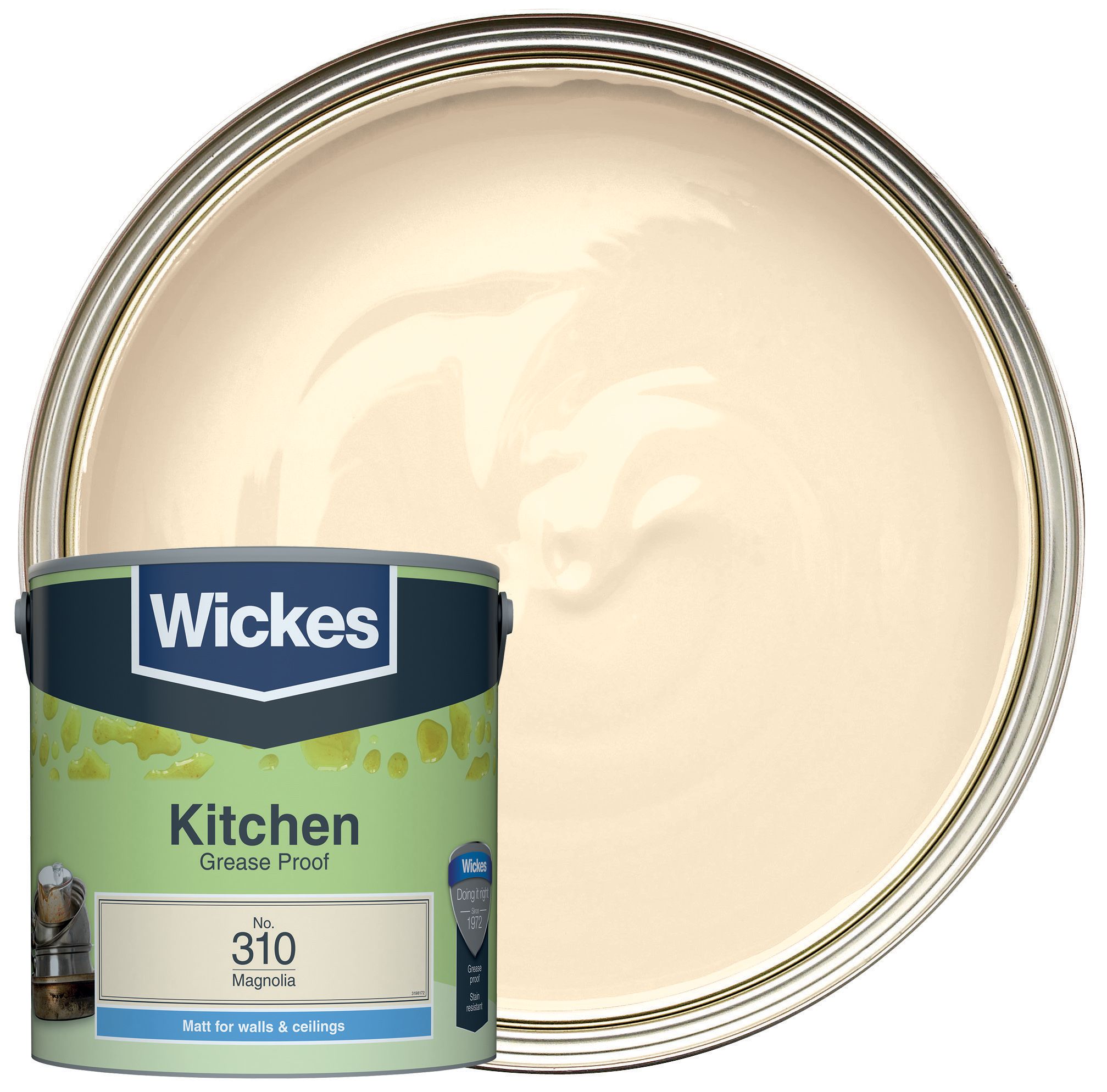 Wickes Kitchen Matt Emulsion Paint - Magnolia No.310 - 2.5L