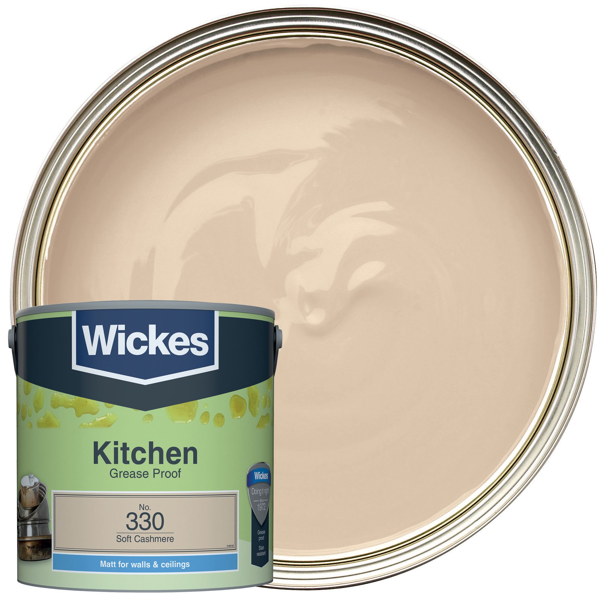 Wickes Kitchen Matt Emulsion Paint - Soft Cashmere No.330 - 2.5L | Wickes .co.uk