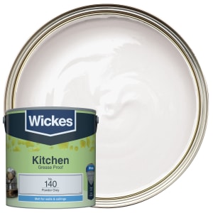 Wickes Powder Grey - No. 140 Kitchen Matt Emulsion Paint - 2.5L