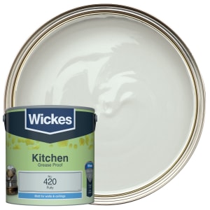 Wickes Putty - No. 420 Kitchen Matt Emulsion Paint - 2.5L
