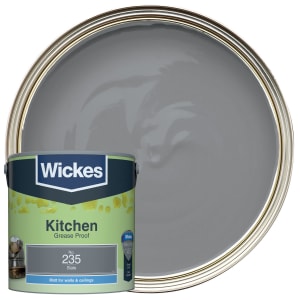 Wickes Kitchen Matt Emulsion Paint - Slate No.235 - 2.5L