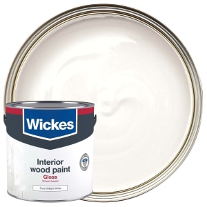 Wickes One Coat Gloss Wood & Metal Paint - Pure Brilliant White - 2.5L