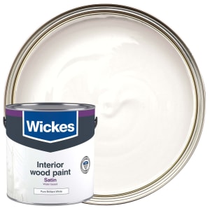 Wickes Quick Dry Satinwood Pure Brilliant White 2.5L
