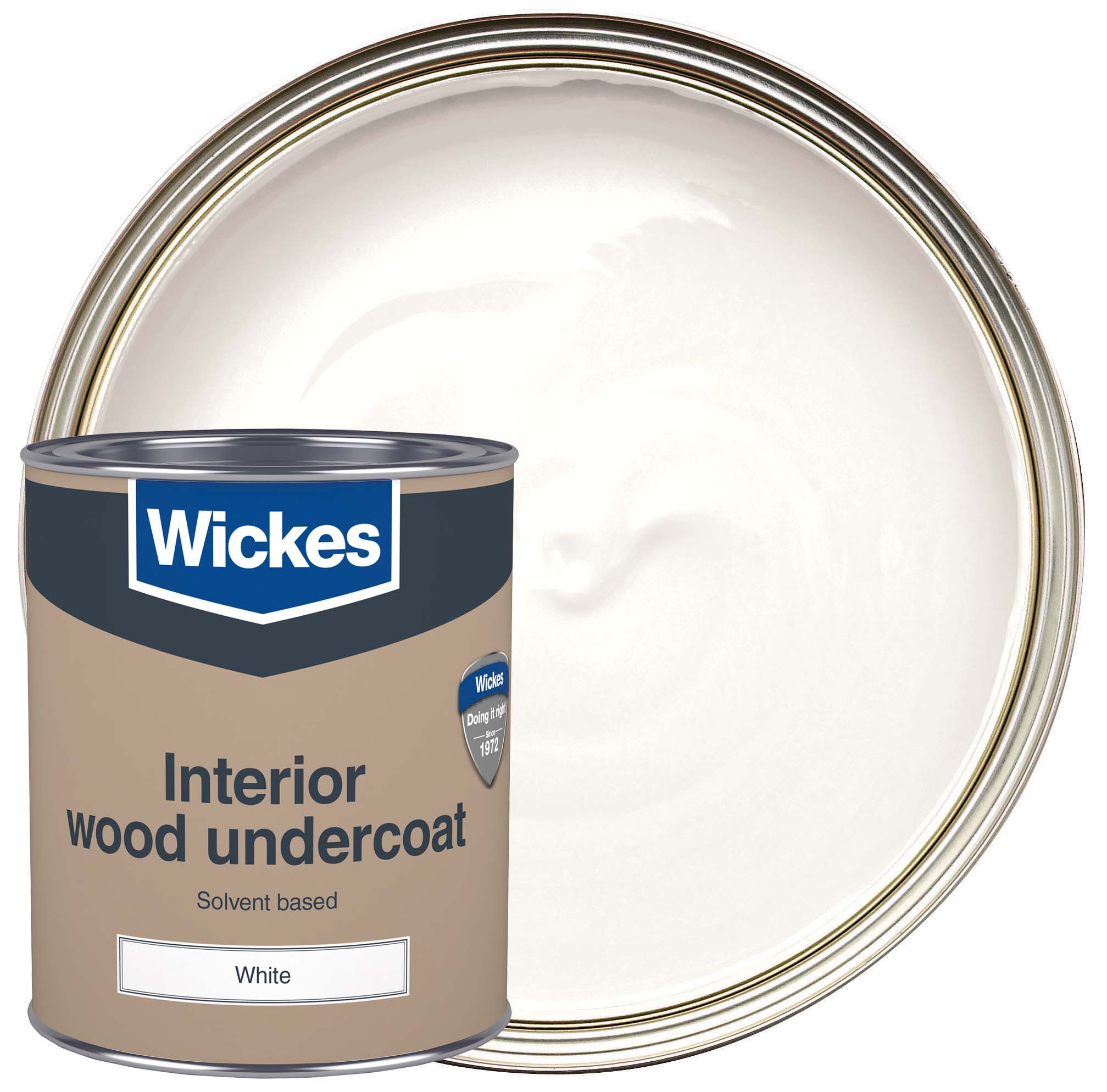 Image of Wickes Solvent Based Matt Undercoat - White - 750ml