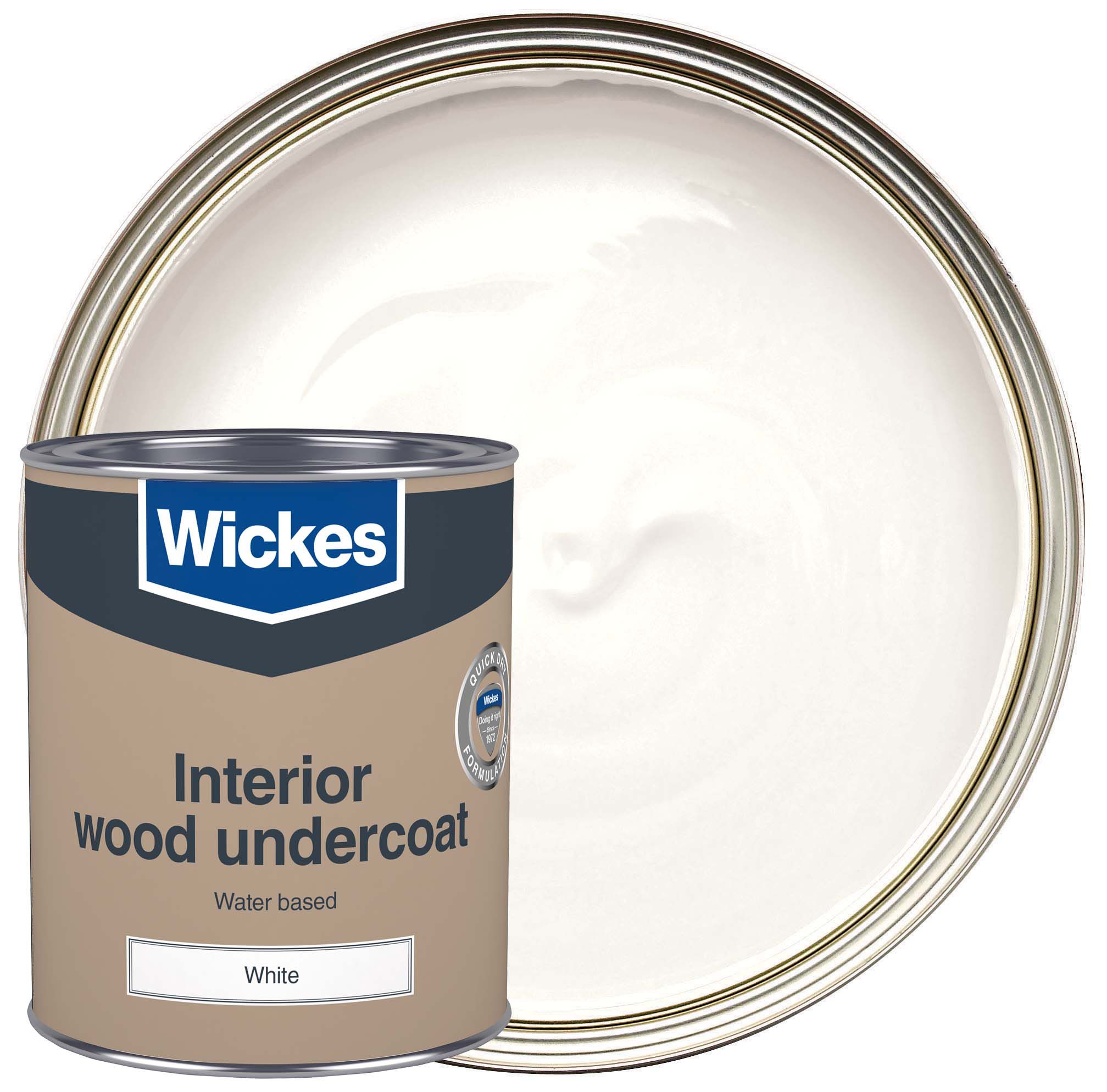 Image of Wickes Water Based Undercoat - White - 750ml