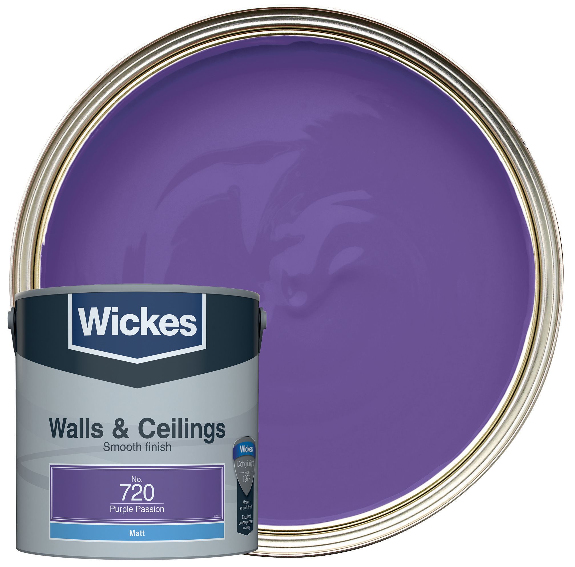 Wickes Vinyl Matt Emulsion Paint - Purple Passion No.720 - 2.5L