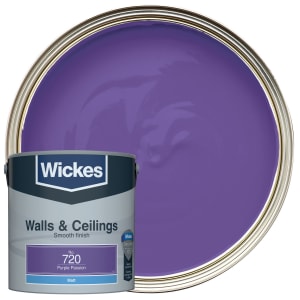 Wickes Vinyl Matt Emulsion Paint - Purple Passion No.720 - 2.5L