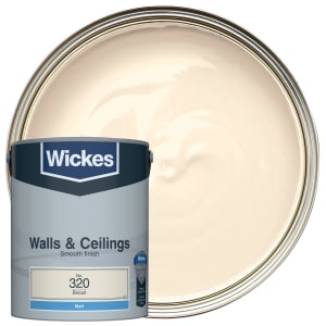 Wickes Biscuit - No. 320 Vinyl Matt Emulsion Paint - 5L