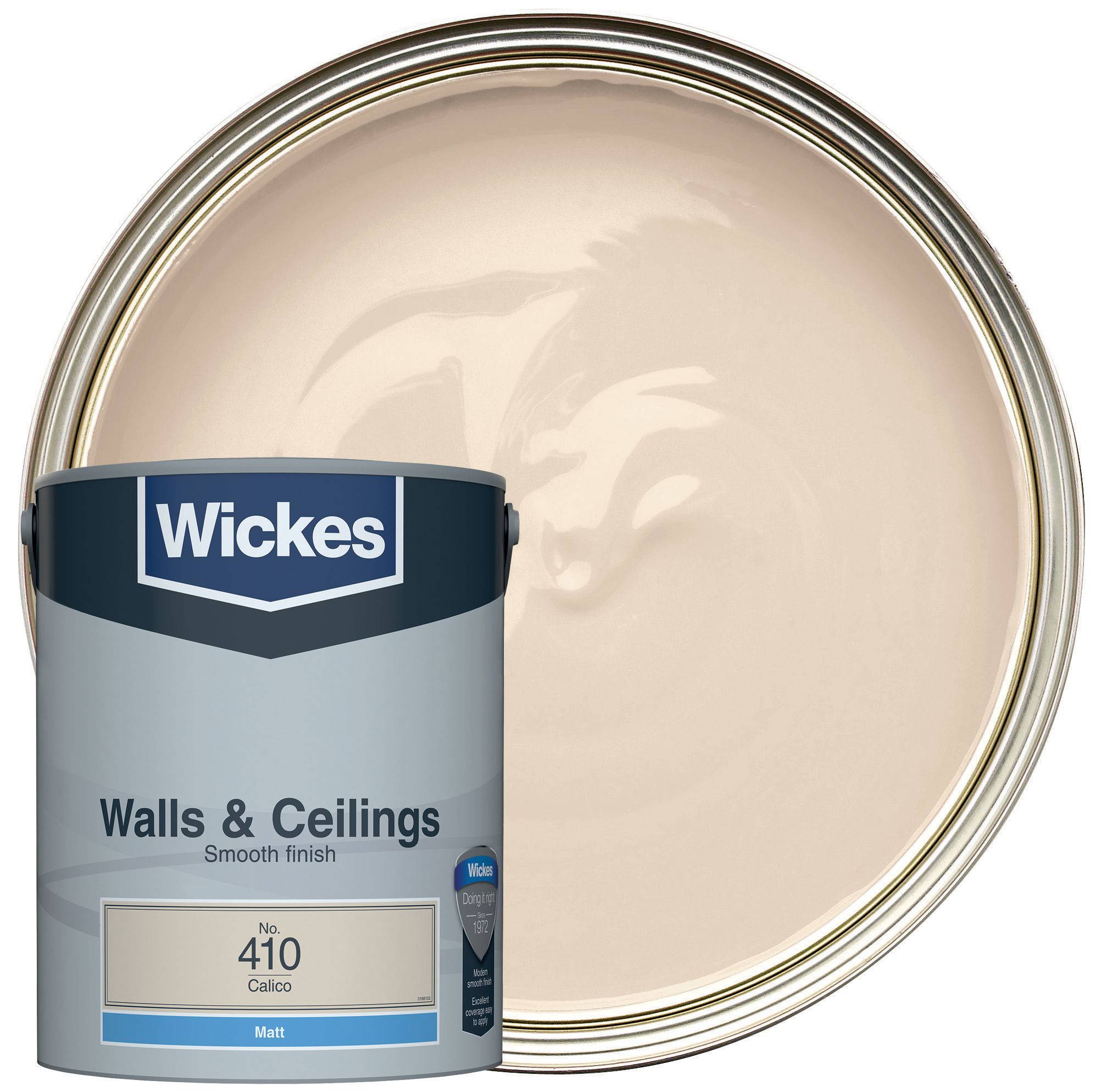 Wickes Vinyl Matt Emulsion Paint - Calico No.410 - 5L