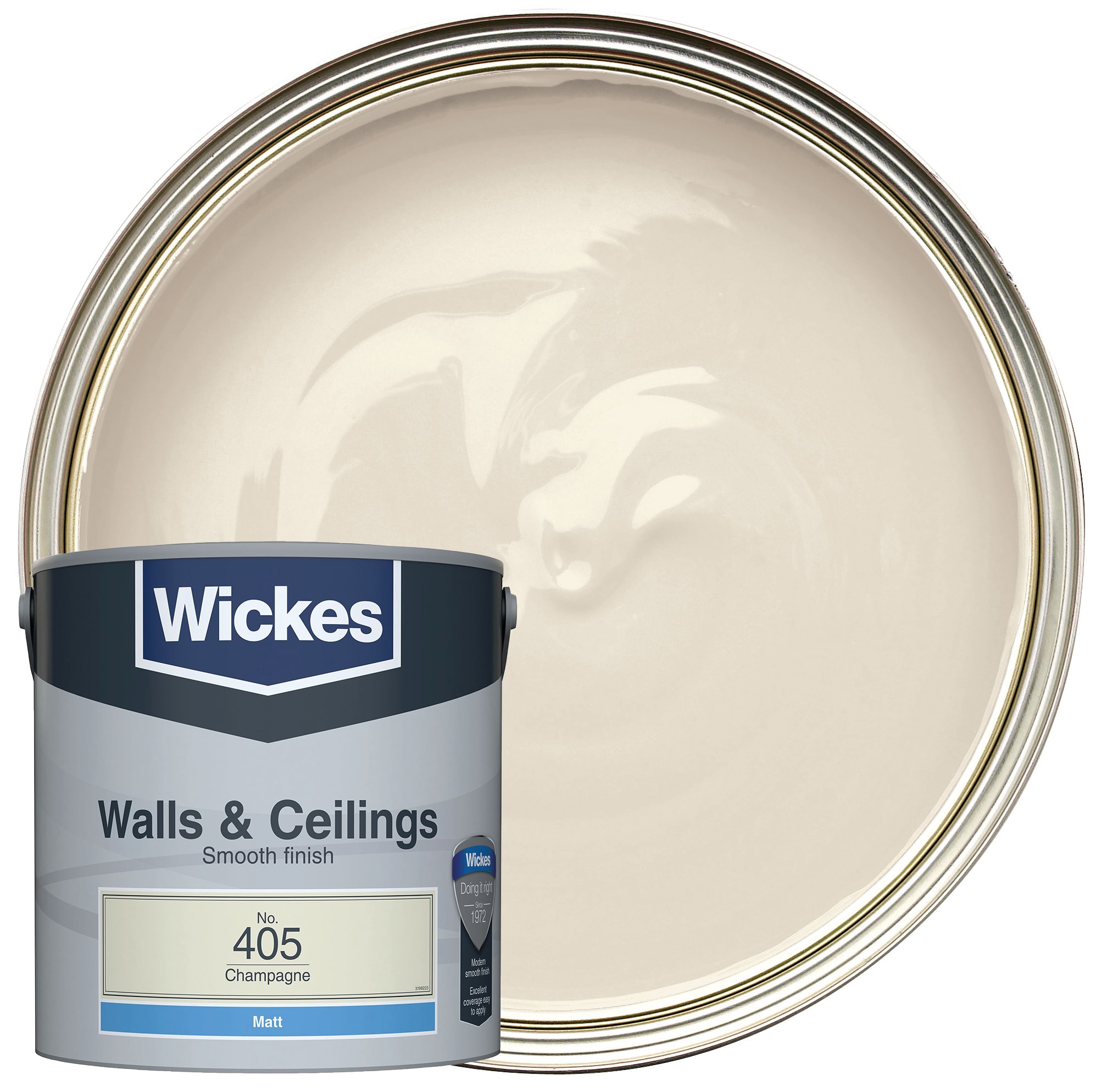Wickes Vinyl Matt Emulsion Paint Champagne No.405 2.5L Wickes.co.uk