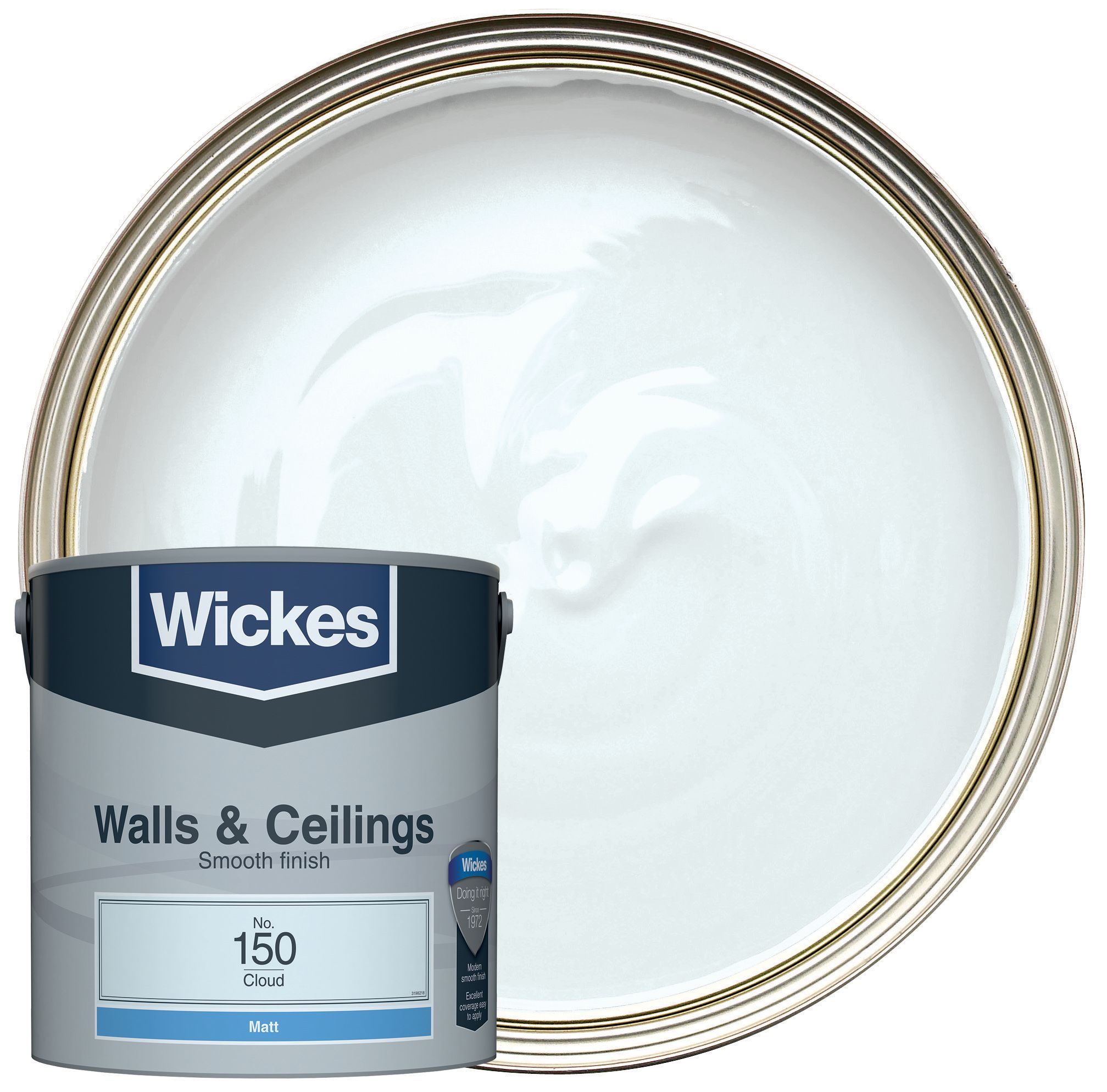 Wickes Vinyl Matt Emulsion Paint - Cloud No.150 - 2.5L