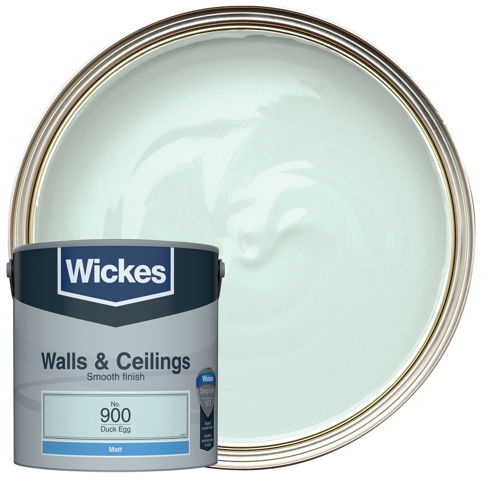 Wickes Vinyl Matt Emulsion Paint - Duck Egg No.900 - 2.5L