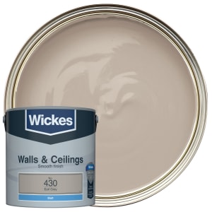 Wickes Earl Grey - No.430 Vinyl Matt Emulsion Paint - 2.5L