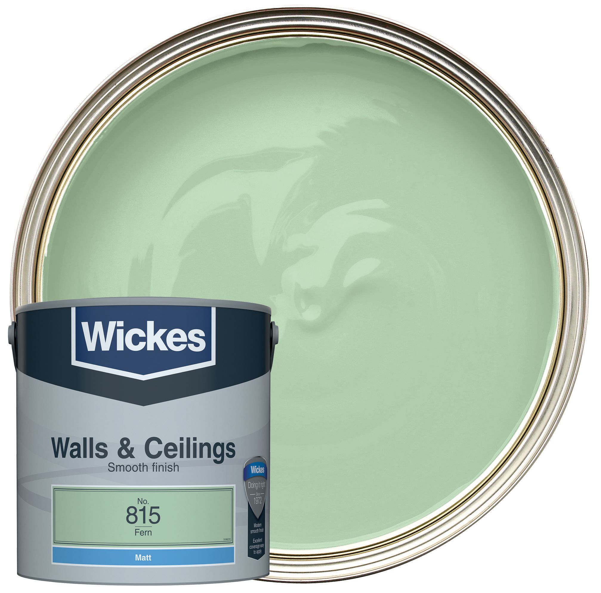 Wickes Vinyl Matt Emulsion Paint - Fern No.815 - 2.5L