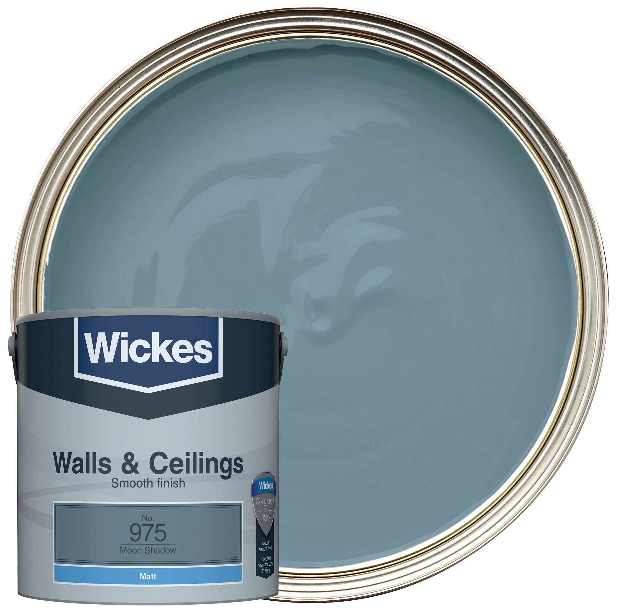 Wickes Vinyl Matt Emulsion Paint - Moon Shadow No.975 - 2.5L