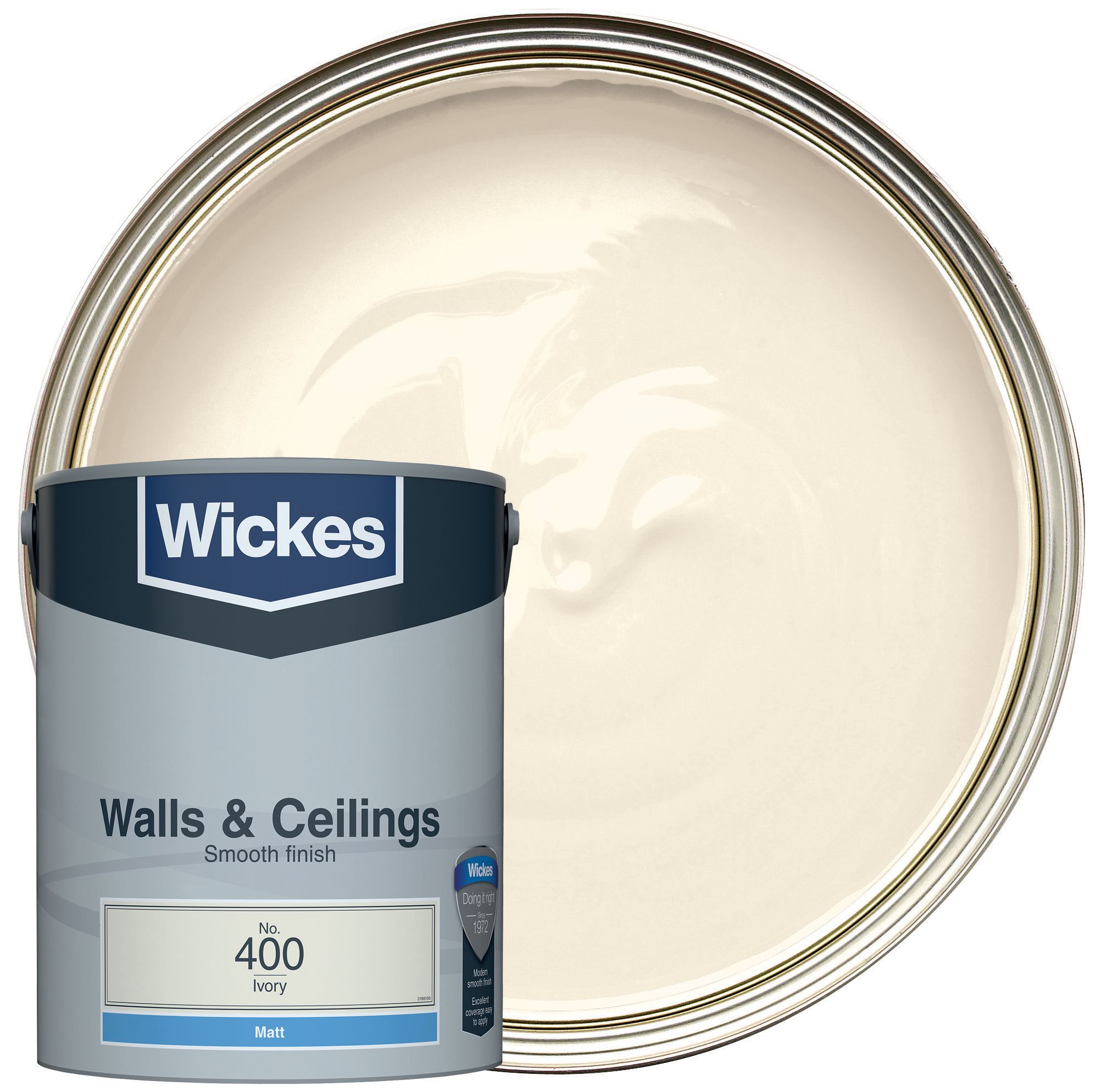 Wickes Vinyl Matt Emulsion Paint - Ivory No.400 - 5L