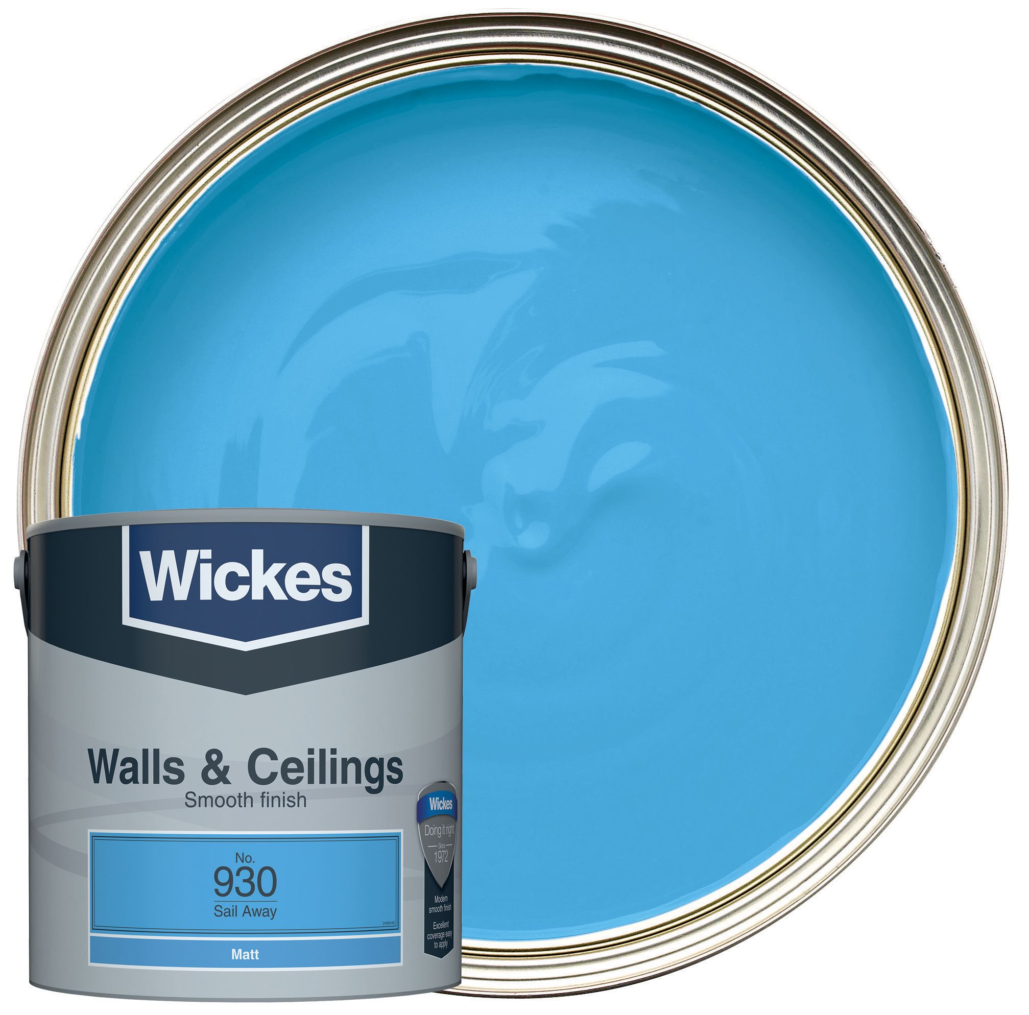 Wickes Vinyl Matt Emulsion Paint - Sail Away No.930 - 2.5L