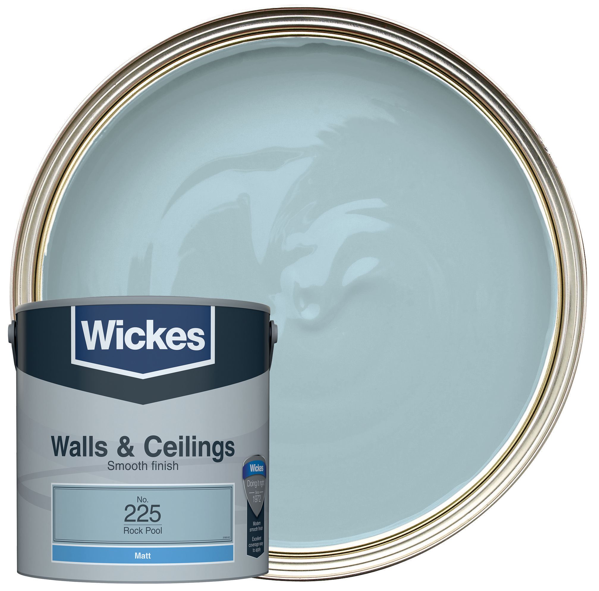 Wickes Vinyl Matt Emulsion Paint - Rock Pool No.225 - 2.5L