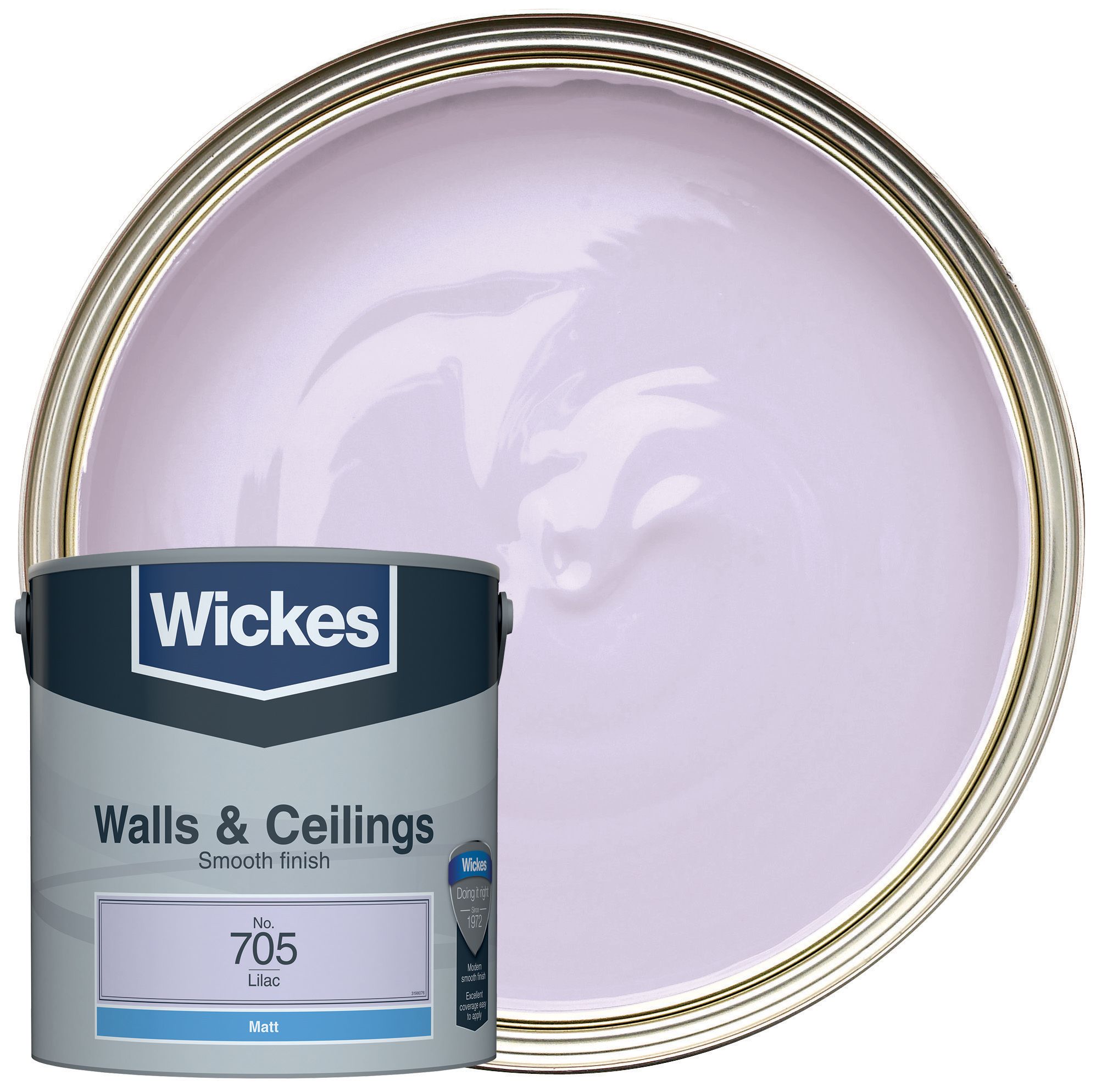 Image of Wickes Vinyl Matt Emulsion Paint - Lilac No.705 - 2.5L