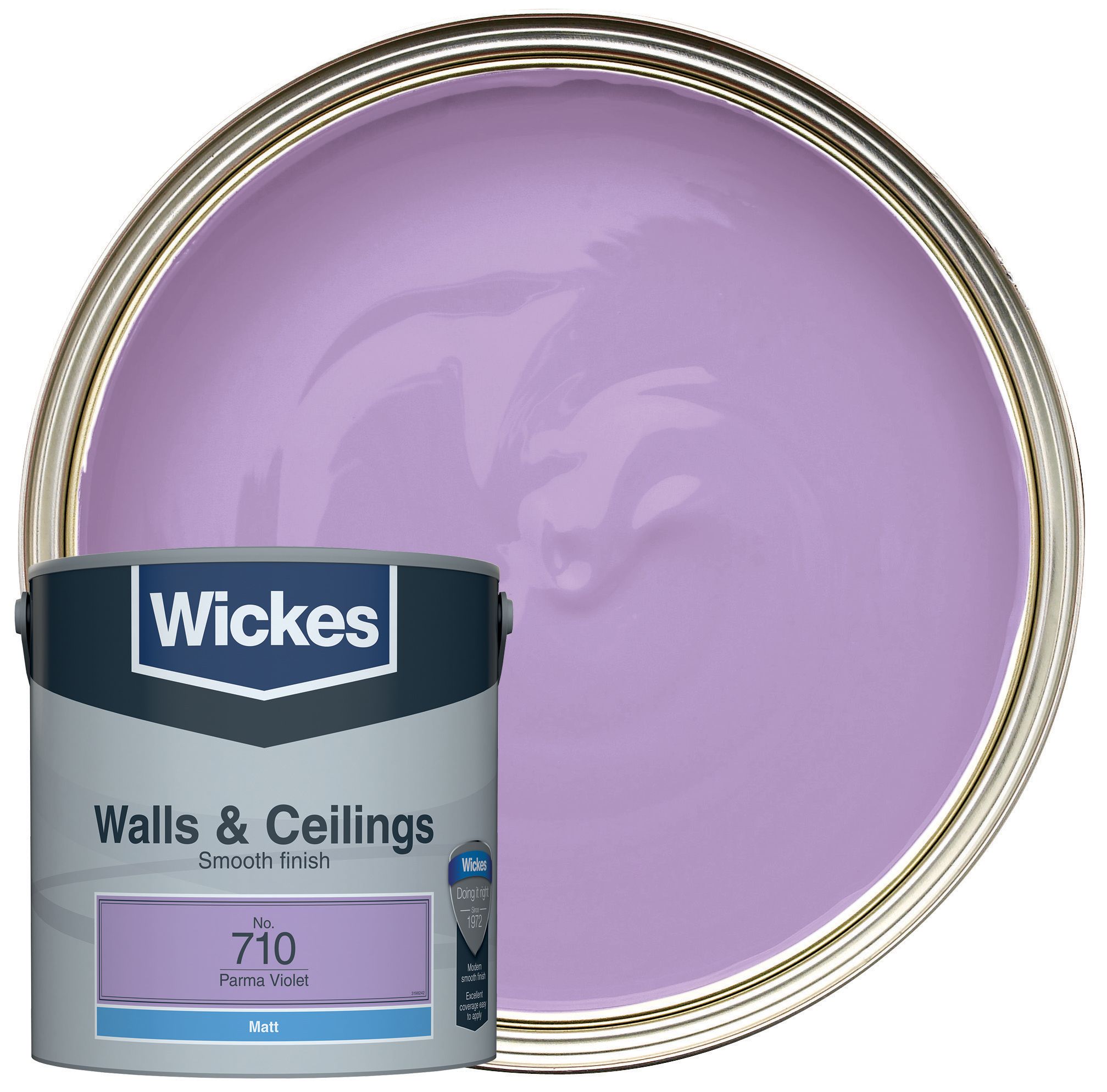 Wickes Vinyl Matt Emulsion Paint - Parma Violet No.710 - 2.5L