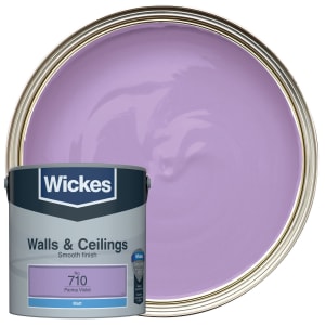 Wickes Vinyl Matt Emulsion Paint - Parma Violet No.710 - 2.5L