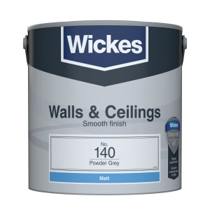 Wickes Matt Emulsion Paint - Powder Grey No.140 - 2.5L