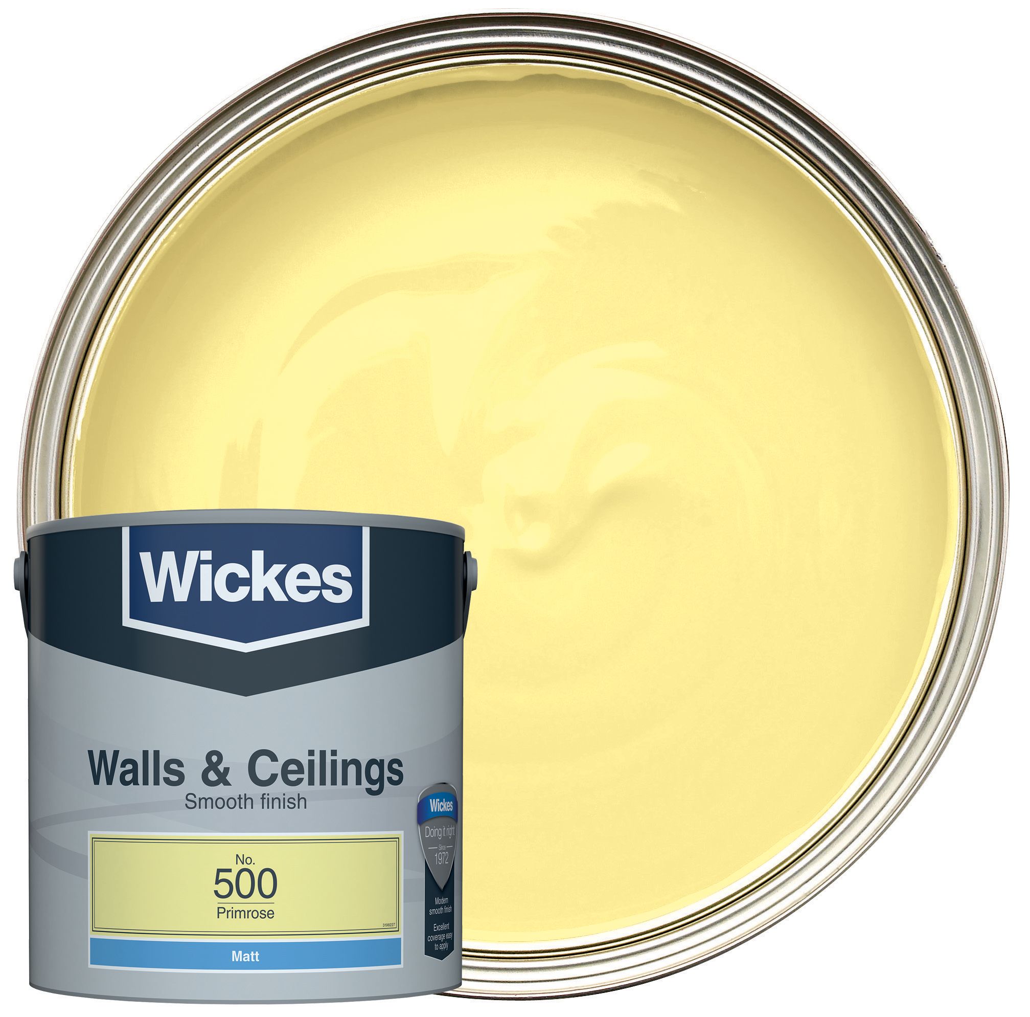 Wickes Vinyl Matt Emulsion Paint - Primrose No.500 - 2.5L