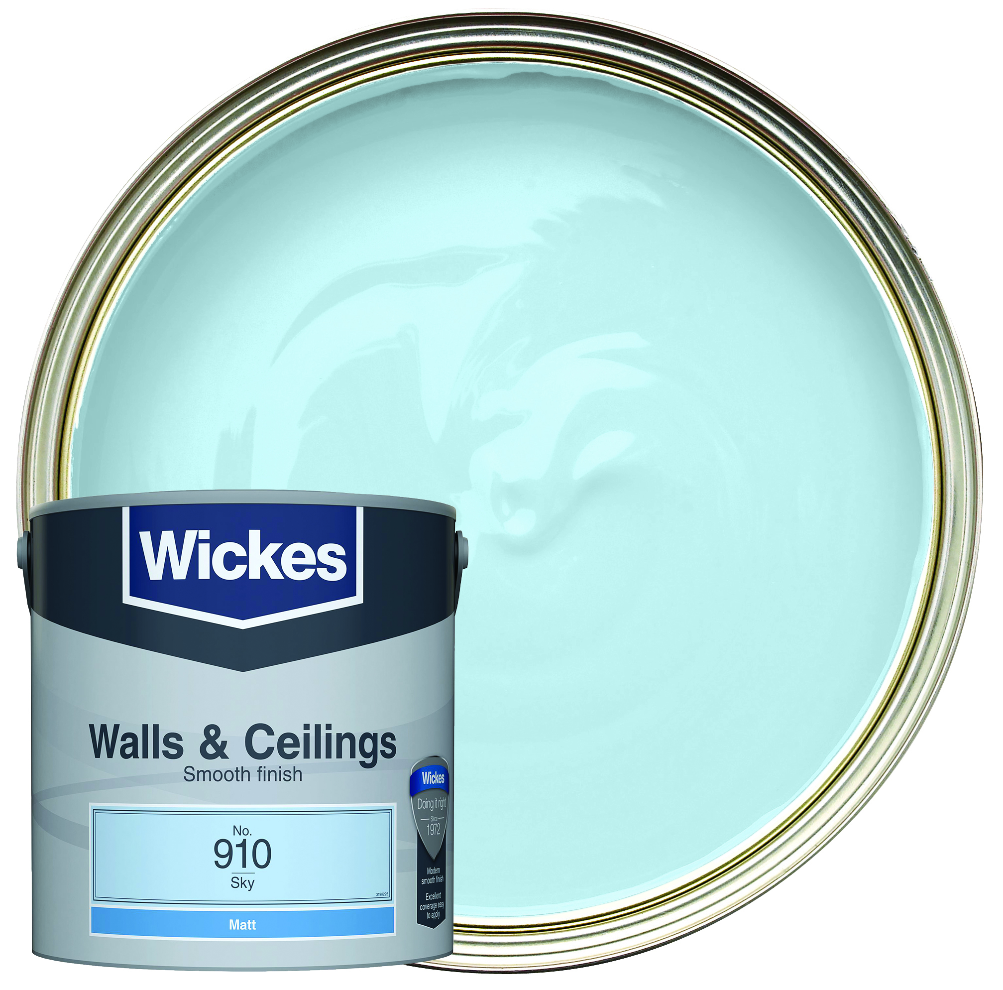 Wickes Vinyl Matt Emulsion Paint - Sky No.910