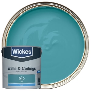 Wickes Vinyl Matt Emulsion Paint - Teal No.940 - 2.5L