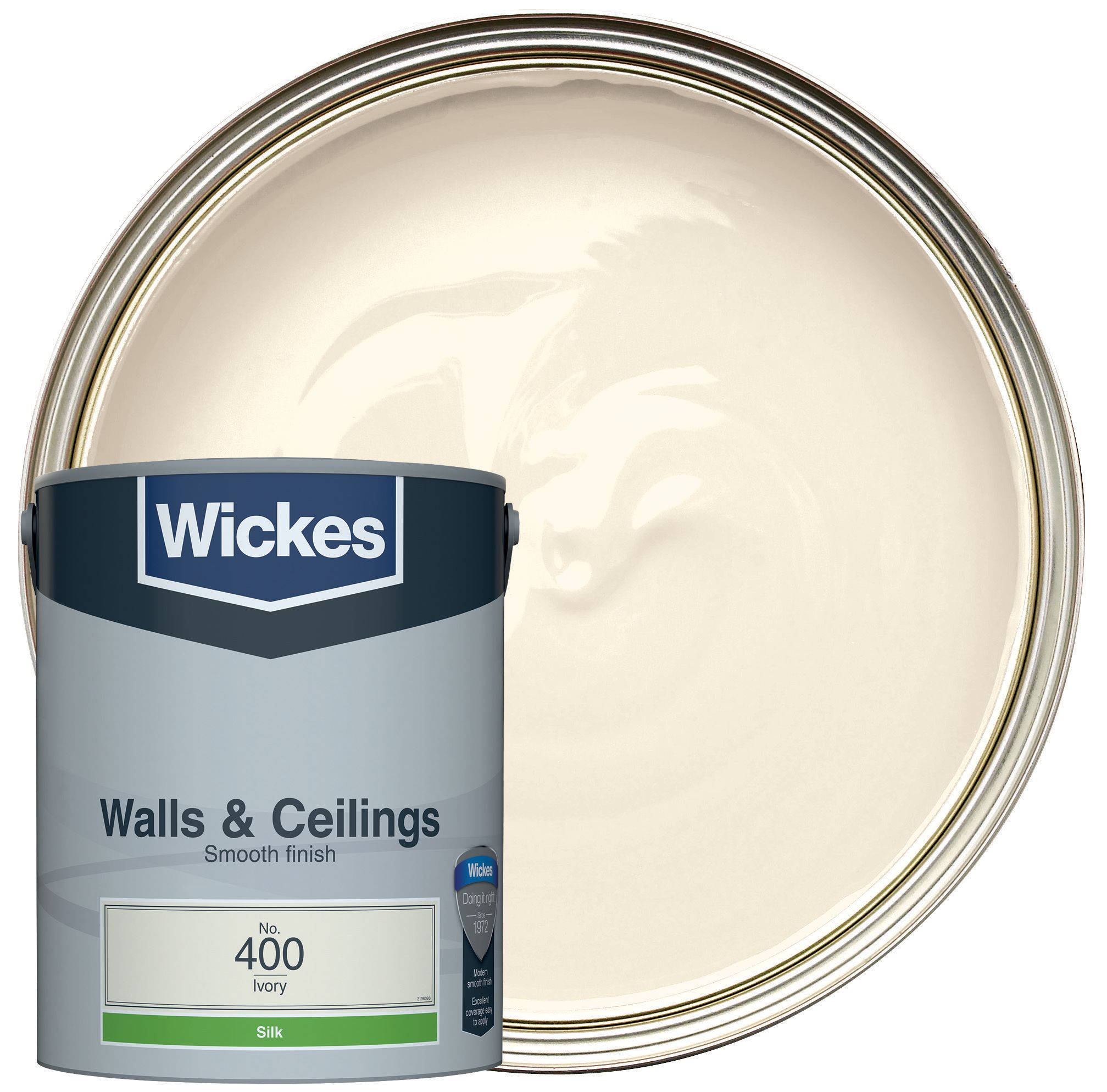 Wickes Vinyl Silk Emulsion Paint - Ivory No.400 - 5L