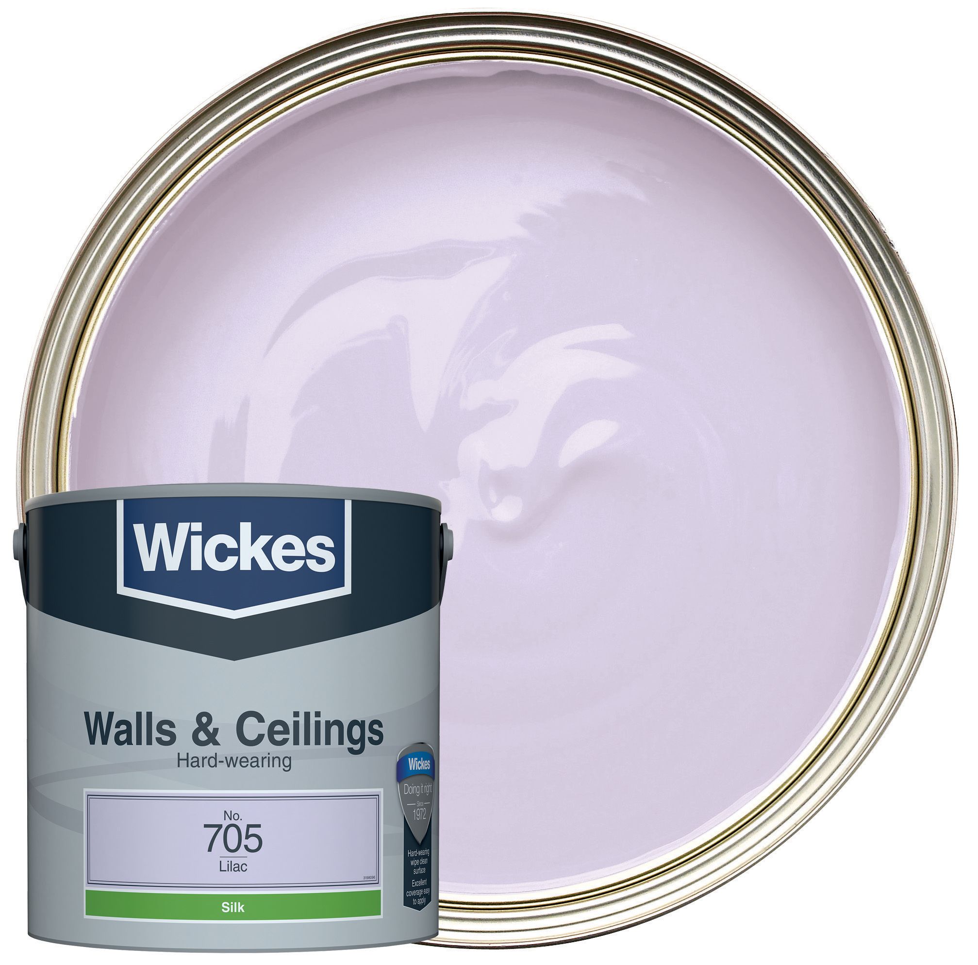 Image of Wickes Vinyl Silk Emulsion Paint - Lilac No.705 - 2.5L