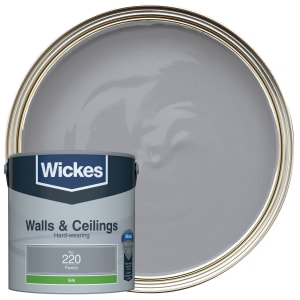 Wickes Pewter - No.220 Vinyl Silk Emulsion Paint - 2.5L