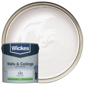 Wickes Powder Grey - No.140 Vinyl Silk Emulsion Paint - 2.5L