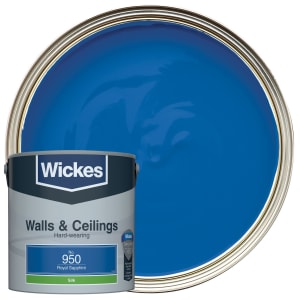 Wickes Vinyl Silk Emulsion Paint - Royal Sapphire No.950 - 2.5L
