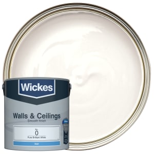 Wickes Vinyl Matt Emulsion Paint - Pure Brilliant White No.0 - 2.5L