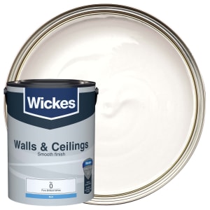 Wickes Pure Brilliant White - No. 0 Vinyl Matt Emulsion Paint - 5L