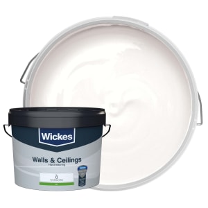Wickes Vinyl Silk Emulsion Paint - Pure Brilliant White - 10L