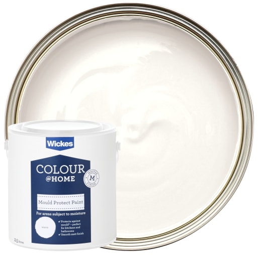 Wickes Mould Protect Emulsion Paint - White 2.5L