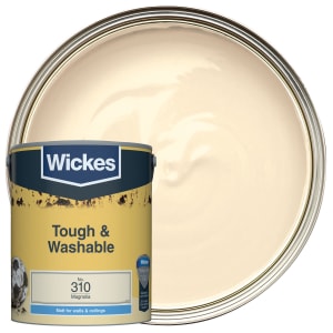 Wickes Magnolia - No. 310 Tough & Washable Matt Emulsion Paint - 5L