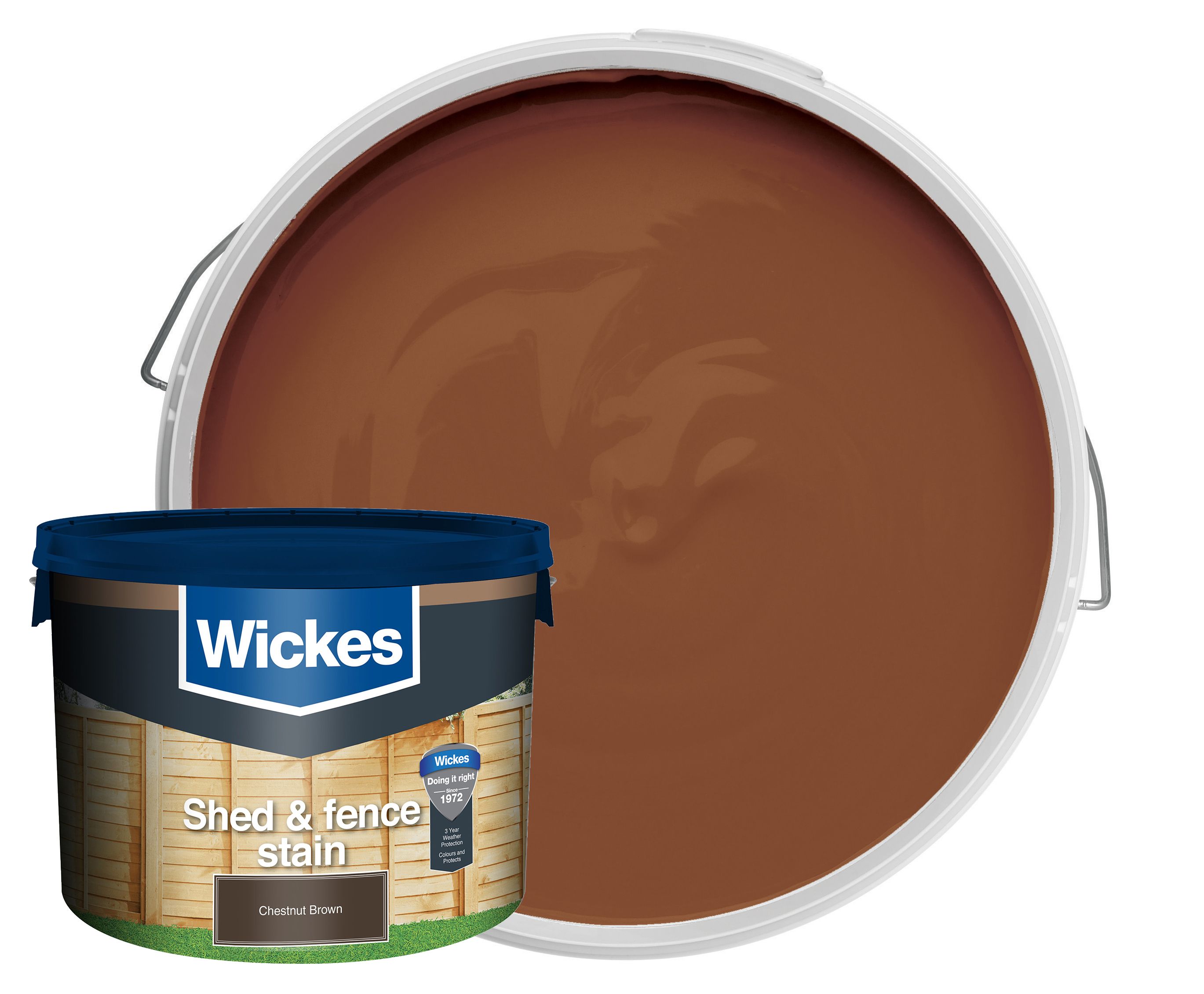 Image of Wickes Shed & Fence Timbercare - Chestnut Brown 9L