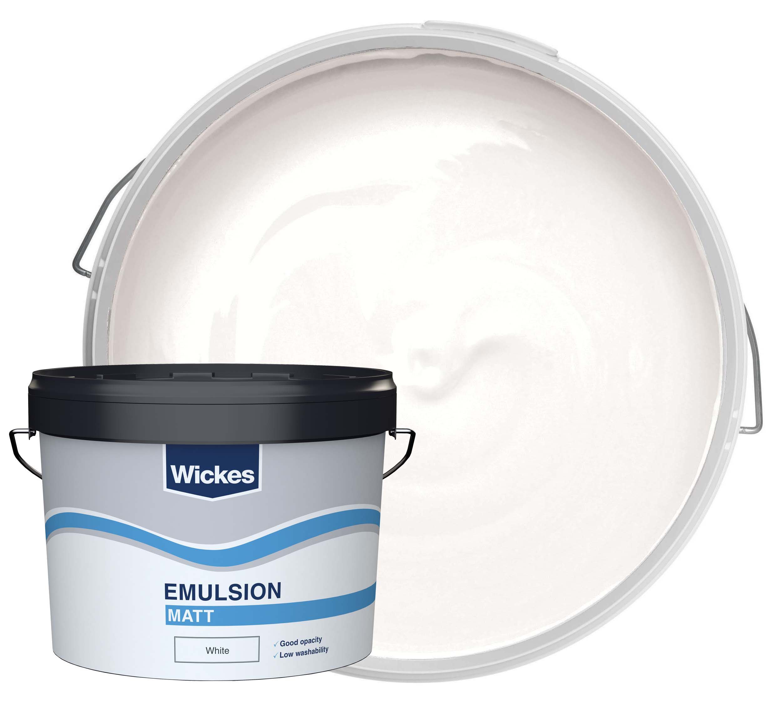 Image of Wickes Matt Emulsion Paint - White - 10L